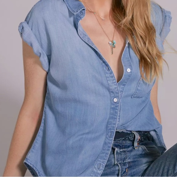 Anthropologie Tops - Cloth & Stone Light Blue Button Down Shirt